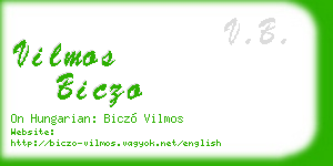 vilmos biczo business card